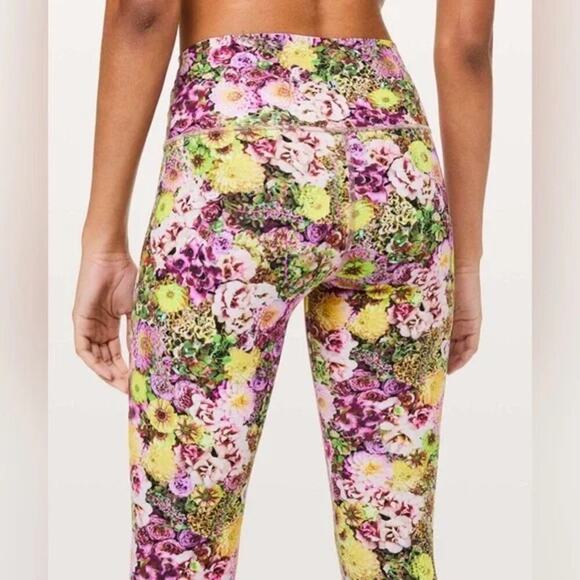 Lululemon Wunder Under High Rise Tight Inflorescent Multi Floral Women's Size 4 - Picture 2 of 6